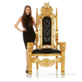 Chaises de trône King Black Throne Chair